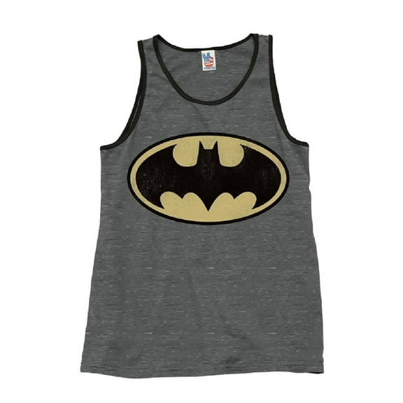 Junk Food Batman Logo Adult Heather Gray Tank Top