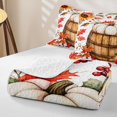 thumbnail image 4 of Manfei Classic Halloween Pumpkin Lantern Quilt King,Skull Print King Coverlet Set,3-Piece,1 Bedspread and 2 Pillowcases, 4 of 7