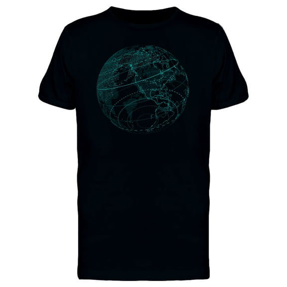 Planet Earth In Green Art Tee Men's -Image by Shutterstock