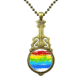 thumbnail image 1 of Punteado Rainbow Gay Lesbian ilustración Collar Guitarra Antigua Joyería Música Colgantes Unbranded M, 1 of 3