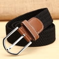 thumbnail image 1 of Kelon Ceinture Liquidation Ceinture en Polyester Hommes Femmes Mode Ceinture de Taille Étroite Extensible Ceinture de Robe Ceinture de Pantalon Boucle Ceinture en Toile, 1 of 2