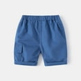 thumbnail image 4 of HOMADLES Boys Cargo Shorts Kid Straight Elastic Waist Print Summer Soft Thin Cargo Shorts Blue 5 T, 4 of 9