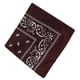thumbnail image 5 of Naiovety Moda Hip Hop algodón pañuelo cuadrado bufanda negro rojo Paisley diadema impresa para mujeres/hombres/niños/niñas sombreros Almacenamiento y organización del hogar café, 5 of 6