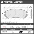thumbnail image 2 of Friction Master D1104 Front Ceramic Brake Pads Replacement Set, 2 of 5