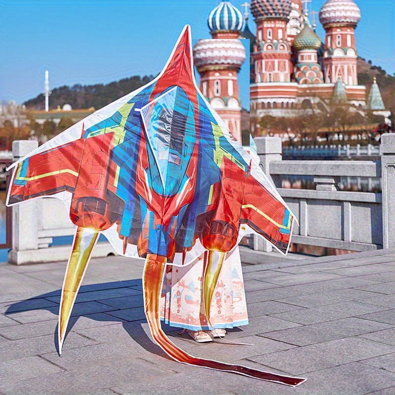 Adult Fighter Airplane Bomber 3D Kite Multicolor Design Perfect For Outdoor Beach Park Entertainment
