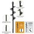 thumbnail image 4 of EVEAGE Auger Drill Bit, Garden Auger Drill Bit For Planting, Bulb Auger Drill Planter Suits For Bulbs Vegetables Flower Potted Fruit Compost Transplant, 4pcs Set For 3/8" Hex Drive Drill With Gloves, 4 of 7