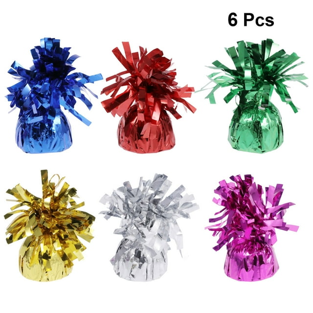 CTIRCHIU 6pcs Balloon Weight Plastic Foil Party Decoration Blue For Graduation