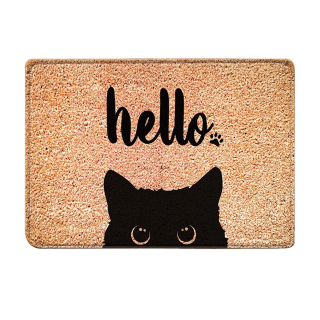 Wdftyju Felpudo para puerta de Halloween, felpudo para exteriores súper absorbente con letras de dibujos animados de poliéster Wdftyju 5zf7nu8bf5tw7rt8D69