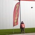 thumbnail image 2 of Vispronet Welcome Feather Flag Kit, 13.5ft Red & Yellow Banner Flags with Pole Set, Both Bases, 2 of 7
