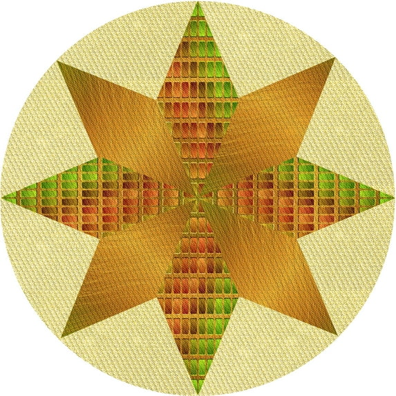 Ahgly Company Machine Washable Indoor Square Transitional Sedona Brown Area Rugs, 3' Square