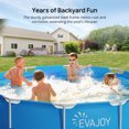 thumbnail image 4 of EVAJOY 12ft x 30in Metal Frame Swimming Pool, Outdoor Round Above Ground Pool with Steel Frame, Heavy-Duty PVC, Easy Assembly for Backyard, Garden, Lawn, Pool Only, 4 of 5