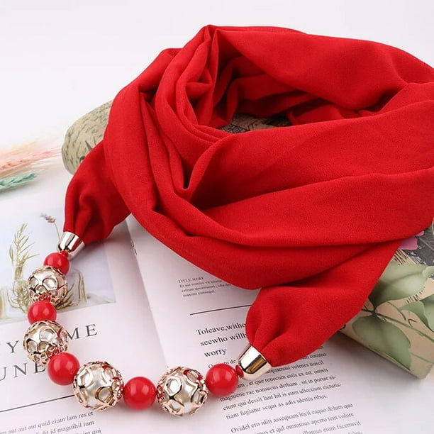 Pendant necklace scarves deals