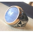 thumbnail image 3 of Blue Lace Agate Ring, Silver Jewelry, 925 Silver Ring, Father's Day, AAA Natural Agate, Huge Birthstone Ring, Heavy Mens Ring, Spiritual Healing Gemstone, Christmas, Mens Ring, 3 of 6