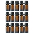 thumbnail image 1 of MasteelfCA 20pcs 20ml Essentials Oil Bottle Amber Glass Bottles Refillable Sample Container, 1 of 7