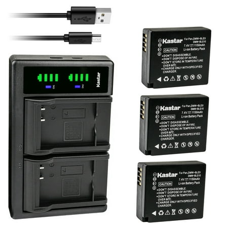 Kastar 3-Pack Battery and LTD2 USB Charger Replacement for Panasonic Lumix DMC-GF3 DMC-GF3C DMC-GF3K DMC-GF3W Lumix DMC-GF5 Lumix DMC-GF6 DMC-GF6K DMC-GF6R DMC-GF6T DMC-GF6W DMC-GF6X Lumix DMC-GX7