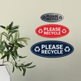 thumbnail image 3 of Signs ByLITA Oval Please recycle Sign - Laser-Engraved Lettering | Durable ABS Plastic | Vibrant Colors | Powerful Foam Tape (Red) - Medium, 3 of 7