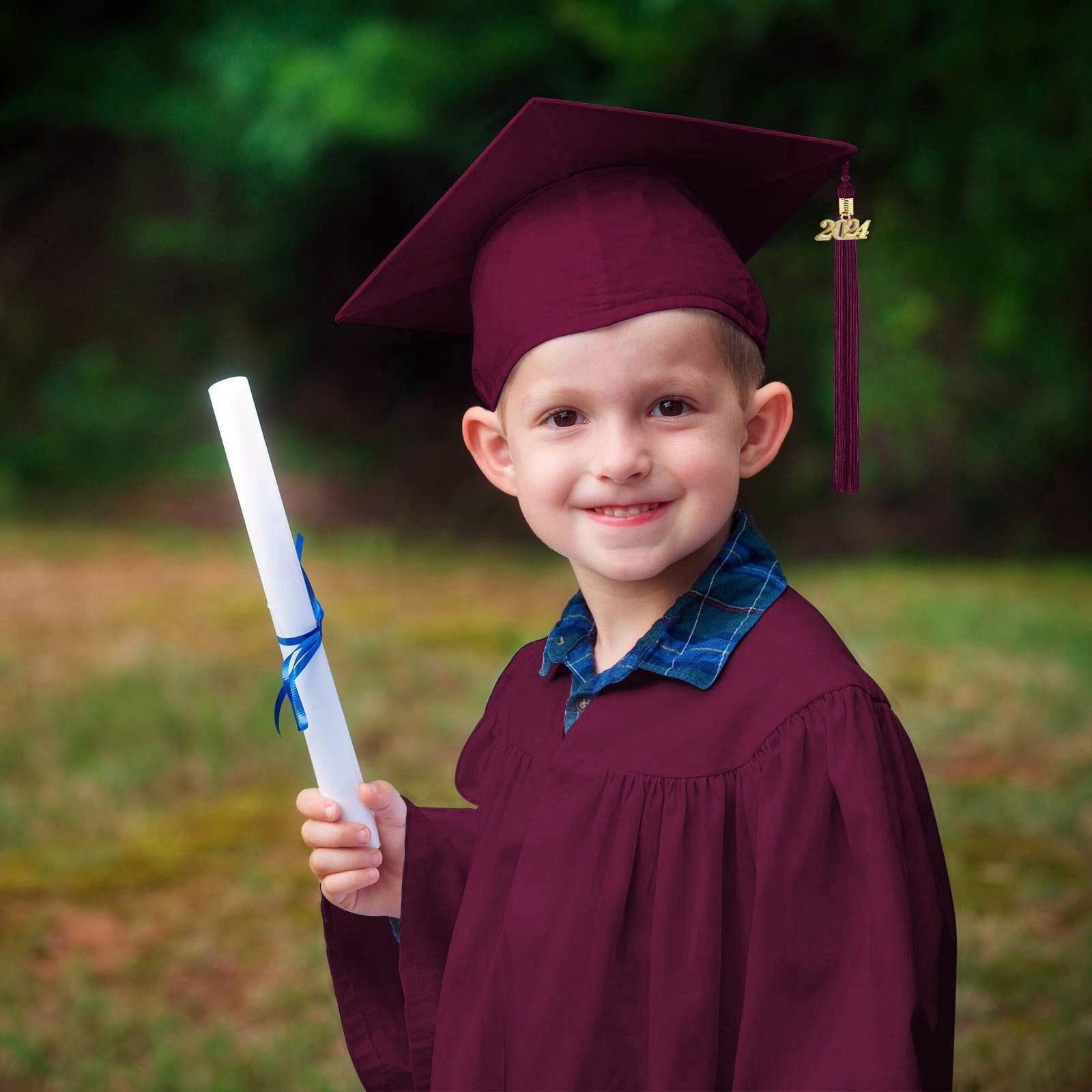 Tarpop Kids Graduation Sash And Kindergarten Graduation Cap With 2025 Tassel Kindergarten Preschool Printed Graduation Stole(White, Blue