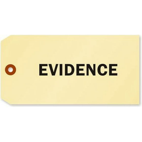 Evidence Tag, 25 Tags/Pack, 6.25" x 3.125"