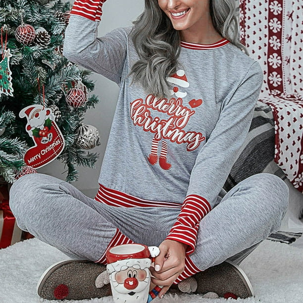 Women's striped christmas pajamas new arrivals