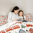 thumbnail image 5 of jejeloiu Christmas Tree Full Size Comforter Sets,Merry Xmas Bedding Comforter Set,Happu New Year Bedding Sets For Girls Boys,Ultra Soft Home Decor Reversible,3 Pieces, 5 of 8