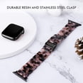 thumbnail image 3 of Wearlizer Compatible with Apple Watch Band 42mm 44mm 45mm Womens for iWatch SE Lightweight Resin Wristband Bracelet Mens Strap Series 7 6 5 4 3 2 1-(Deep Rose Gold+Leopard, 42/44/45mm), 3 of 7