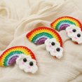 thumbnail image 4 of 1 Pair DIY Hand Knitted Rainbow Hair Clips Colorful Hairpins (Assorted Color), 4 of 7