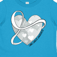 thumbnail image 4 of Inktastic Lung Cancer Awareness White Ribbon Around Heart Boys or Girls Toddler T-Shirt, 4 of 5