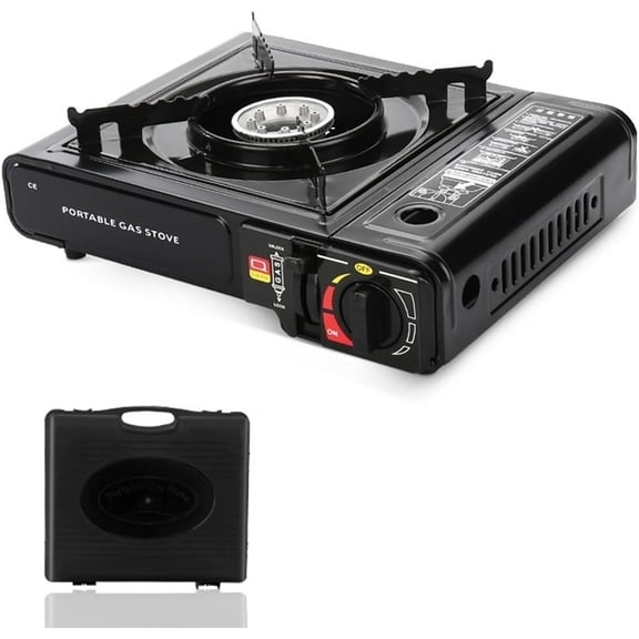 QINGXI Portable Butane and Propane Camping Stove with Carrying Case, Precise Heat Control - Camping & Tailgating and Outdoor Cooking
