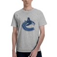 thumbnail image 1 of Vancouver Canucks Fashion Men'S Short Sleeve T-Shirt Gray Small, 1 of 5