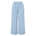 thumbnail image 5 of Womens Pants summer Wide Leg Cotton Linen pants Casual Loose Lightweight palazzo Pant vacation Travel Outfits, 5 of 5