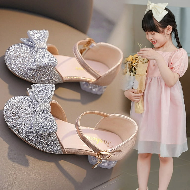 Cethrio Kids Girls Dress Shoes, Summer Low Heel Princess Wedding