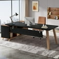 thumbnail image 3 of Tribesigns 71-Inch Executive Desk, L-Shaped Desk with 55-Inch Cabinet, 3 of 8