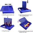 thumbnail image 4 of 4 en fila, paquete de 2 juegos de mesa, juego de cuatro en fila, línea de tamaño de viaje 4, juguete familiar clásico para niños y familia para divertirse (2 piezas), 4 of 5