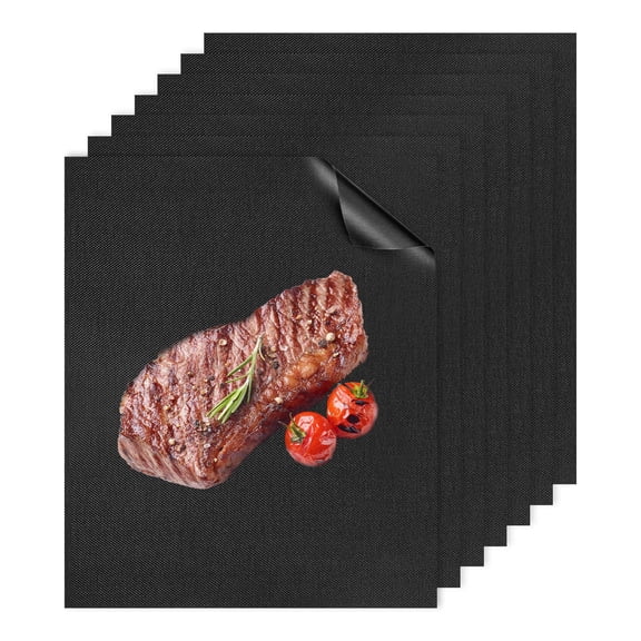 Uxcell 7-Pack 16 x13 Inch Grill Mats for Outdoor Grill[Black]