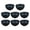 Black, variant on 8 Pcs Unbreakable Cereal Bowls Plastic Bowls Alternative Microwave and Dishwasher Safe BPA-Free Bowl Dessert Bowls for Serving Soup, Oatmeal, Pasta and Salad, 5.9x2.95 Inch, Green