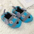 thumbnail image 4 of Bainana Warm Slippers For Little Boys Girls Cartoon Print Anti Slip Easy On Shoes Fashion Casual Toddler Kids Autumn Winter Indoor Wear Blue Size 2-2.5 Years, 4 of 6