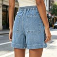 thumbnail image 5 of Summer Women High Waisted Casual Denim Shorts Denim Shorts Wide Leg Shorts with Pockets, 5 of 6