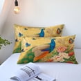 thumbnail image 4 of Funda nórdica Queen Size Peacock Feather Bedding Set Animal Red Floral Comforter, 4 of 6
