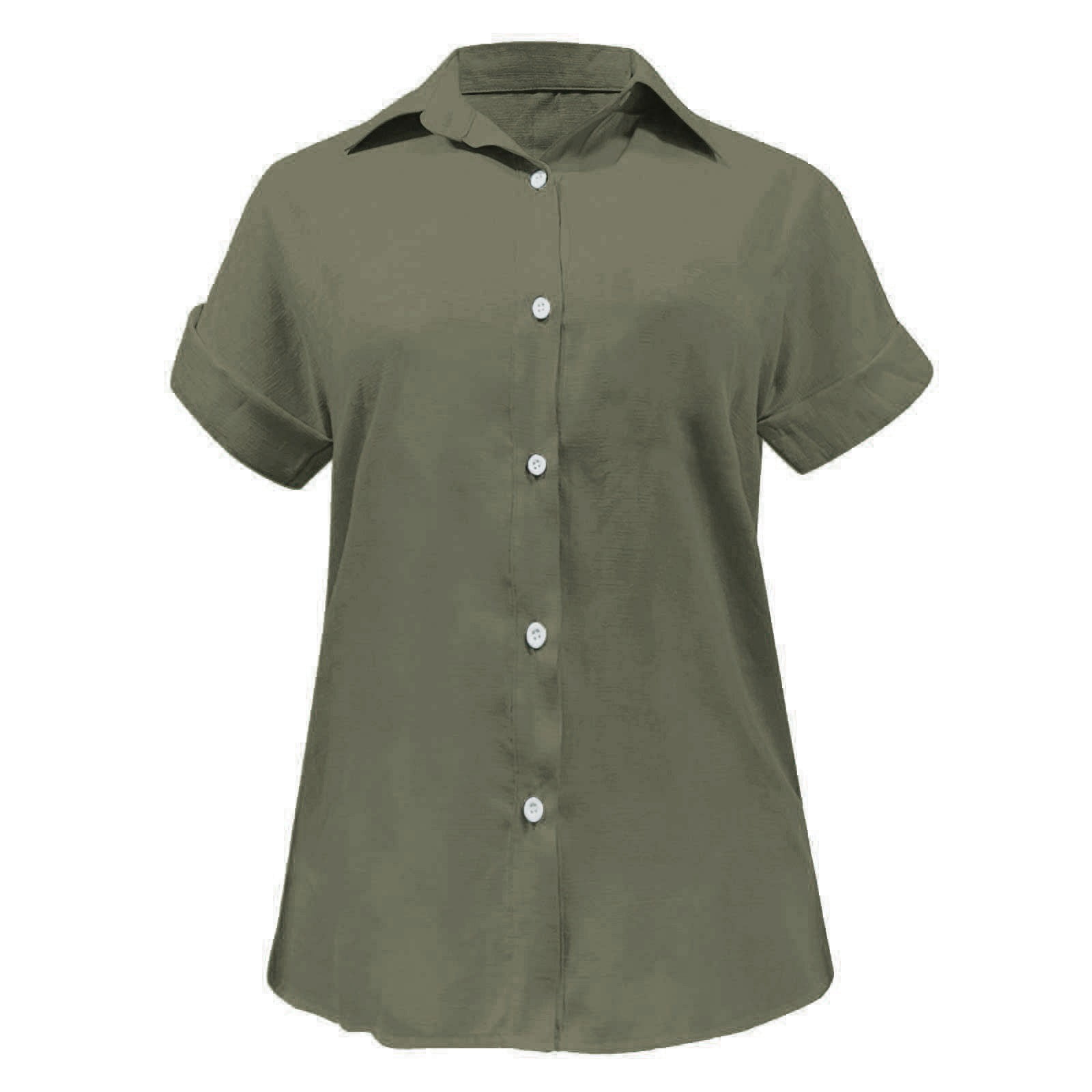 WTXUE Blouses & Tops Short Sleeve, Notch Neck Linen Shirts WTXUE Blouses & Tops Short Sleeve, Notch Neck Linen Shirts