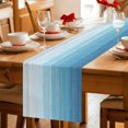 thumbnail image 5 of Table Runners 70 Inches Long Dress Scarves, Blue Grey Summer Farmhouse Coffee/Dining/Kitchen Table Decor, Holiday Table Runner, Farmhouse Beach Blue Wooden 13x70 Inch, 5 of 9
