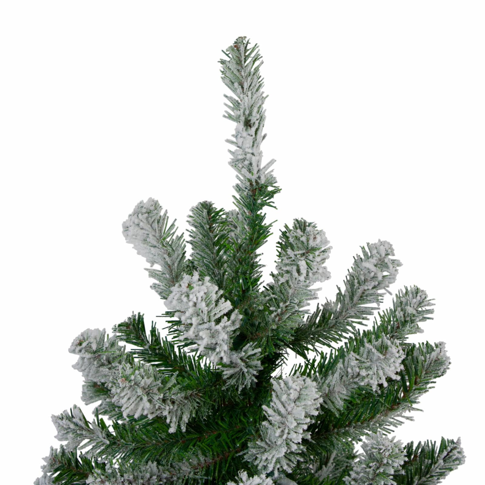 Northlight Set of 3 Slim Flocked Alpine Artificial Christmas Trees
