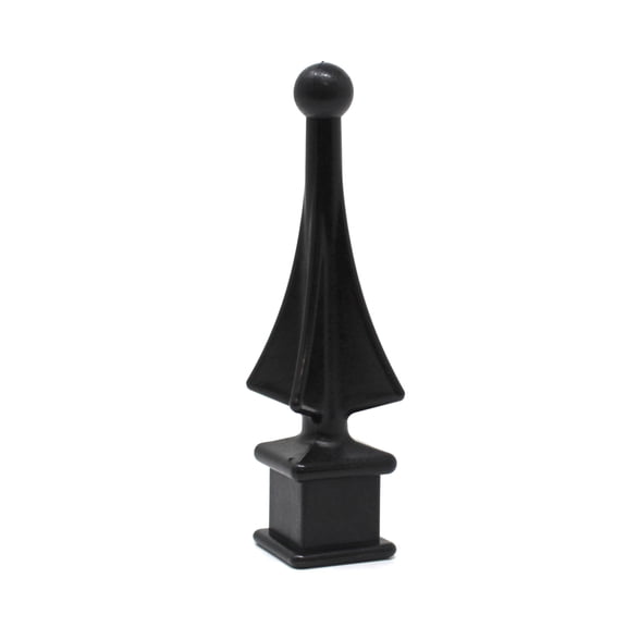 50 Pack Black Plastic 1/2" Four-Sided Spire Wing Tip Finial Fence Topper for Iron Picket Fence 1/2" posts