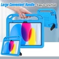 thumbnail image 6 of LTROP Kids Case for New iPad (A16) 11th Generation (11-inch, 2025)/ 10th Gen (10.9-inch, 2022) with Screen Protector, Durable Shockproof Handle Stand Cover Case for iPad 11th/ 10th Gen, Blue, 6 of 8