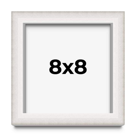 8x8 Shadow Box Silver Brushed Striped Display Frame | 1.625 Inches Deep | 1 Inch Moulding Width |