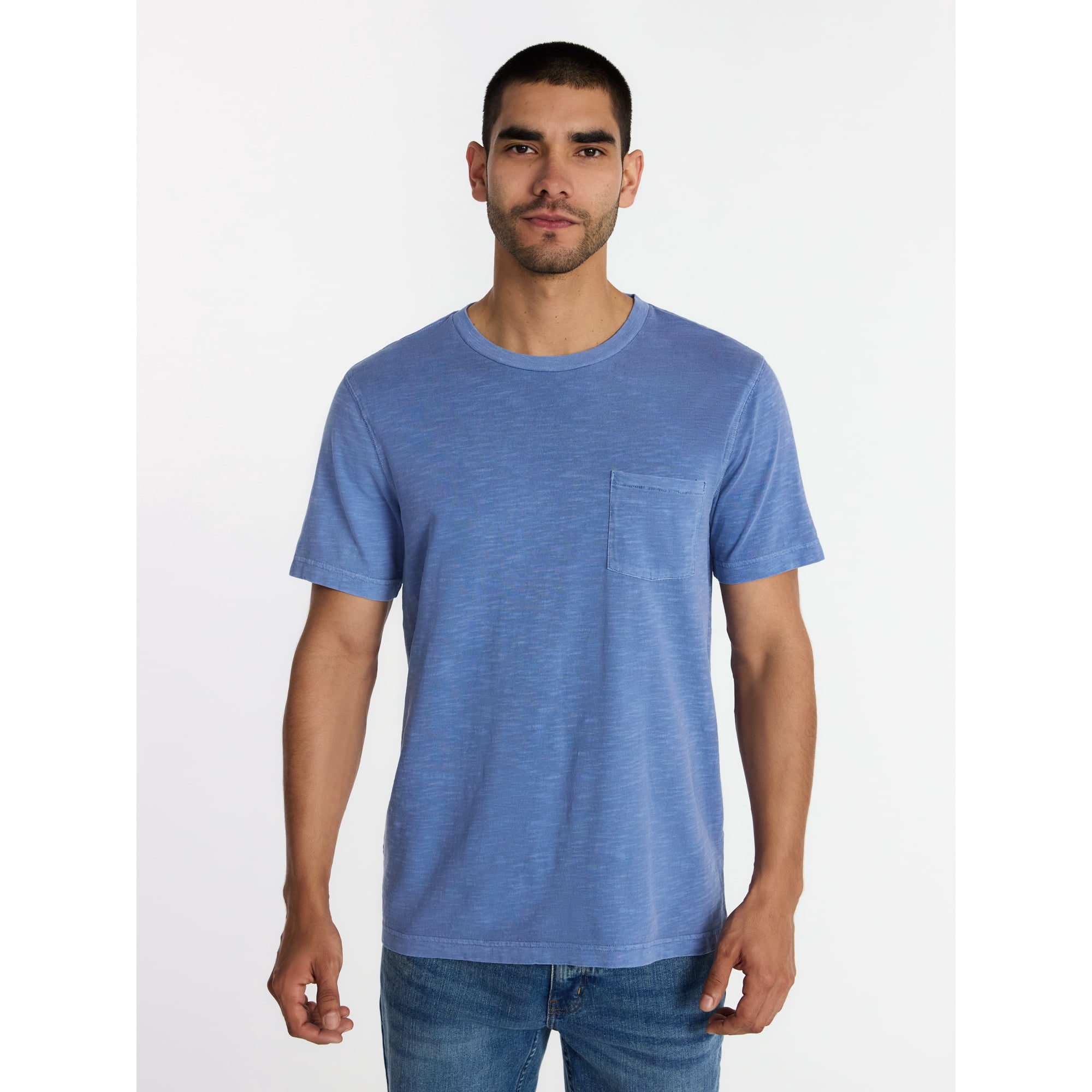 George Men's and Big Men's Slub Pocket Tee with Short Sleeves, Size XS-3XL