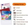 thumbnail image 4 of 50 Pcs Clear Plastic Horizontal Name Tag Badge Id Card Holders, 4 of 5