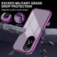 thumbnail image 3 of Compatible with Oppo Reno 10 Pro Case with Built-in Privacy Glass Screen Protector, Ultra Slim Oppo Reno 10 Pro Phone Case Clear for Women Men Shockproof Protective Cover (Purple), 3 of 14