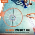 thumbnail image 2 of Panier de Basketball VEVOR Mural Porte Q235 Robuste, 2 of 9