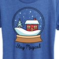 thumbnail image 3 of Instant Message - Stay Magical Snow Globe - Women's Short Sleeve Graphic T-Shirt, 3 of 7