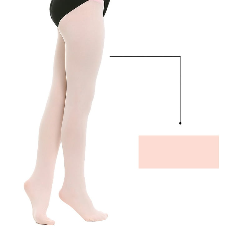 Stelle Little Girls 2 Pairs Footed Dance Tights Students School